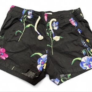 Old Navy Black Floral High Waist Women's Shorts
